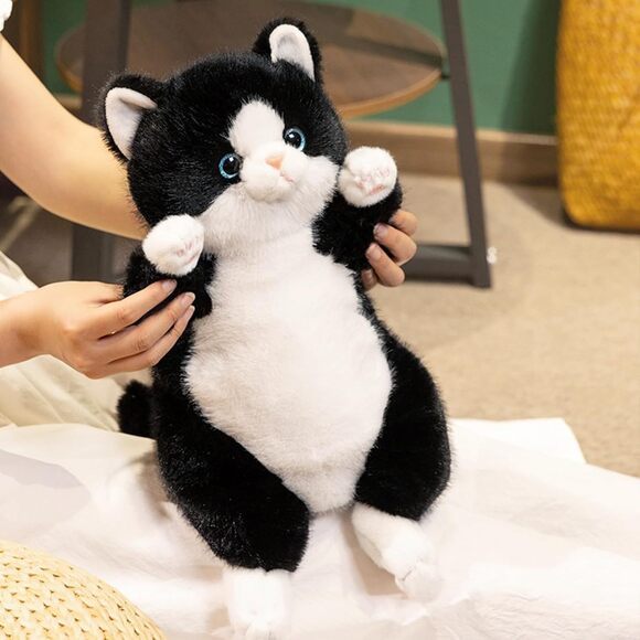 Black Cat Stuffed Animal 14 Inch Soft Plush Kitten Toy Cute Gift for Kids - Picture 2 of 6